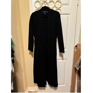 Zara Long Merino Wool Duster Coat, Chic Elegant Fashionable Style, Size Small